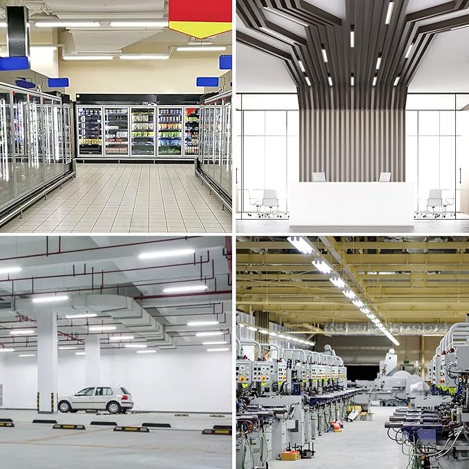 T8 LED Bulbs 4 Foot, 25-Pack 4FT LED Shop Light Tubes, 36W 4680LM 5000K Daylight White, T8 T10 T12 Fluorescent Replacement Bulbs, High Output V-Shaped, Remove Ballast, Double Ended Power