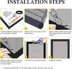 fowong 304 Stainless Steel Mesh Window Screen Roll Black 47IN x 10FT Metal Window Screen Replacement, Durable Wire Mesh for Door, Patio, Vent Cover, DIY, Easy to Cut and Install (20 x 22 Mesh)