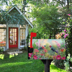 Spring Bird Flowers Mailbox Covers Magnetic Large Size 25.5x21 inch Summer Floral Mailbox Cover Oversized Colorful Farmhouse Mailbox Wrap Post Box Cover for Garden Outdoor Decor