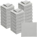 PATIKIL Eyeglass Microfiber Cleaning Cloth 5.5"x5.5", 100 Pack Glasses Cleaning Cloth Soft Wipe Screen Cloth for Camera Lens Eyeglasses Screens, Gray