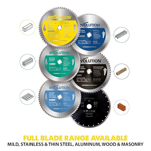 Evolution 14BLADESS | 14" 90T Stainless Steel Blade | TCT Saw Blade for Evolution S14CPS, S15CPS, S355MCS, S355CPSL | 1" Arbor | Max 1600 RPM | Precision Stainless Steel Cutting for Metalworking