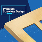 LIDER Matte Finish Double Decorator Switch Cover, Screwless Wall Plate, Mid-Size 2-Gang 4.88" x 4.92", Unbreakable Polycarbonate Thermoplastic, UL Listed, LSWP-32M-BGD5P, Brushed Gold, 5 Pack