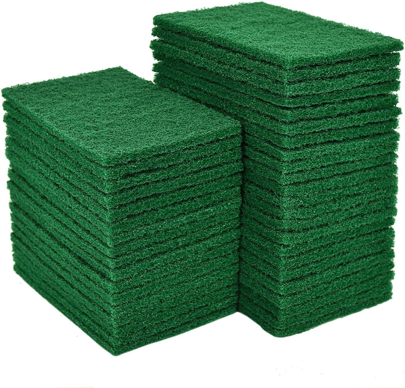 YoleShy 20 PCS Scouring Pad, Dish Scrubber Scouring Pads, 4.5 x 6 inch Green Reusable Household Scrub Pads for Dishes, Kitchen Scrubbers & Metal Grills