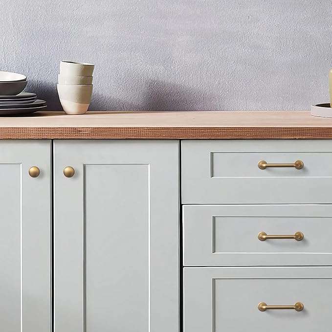 Goo-Ki 6 Pack Champagne Copper Cabinet Drawer Pulls Kitchen Hardware - 12.6"(320mm) c-c Bar Pull Dresser Handles for Cupboard Bathroom Closet Wardrobe