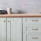 Goo-Ki 6 Pack Champagne Copper Cabinet Drawer Pulls Kitchen Hardware - 5.04"(128mm) c-c Bar Pull Dresser Handles for Cupboard Bathroom Closet Wardrobe