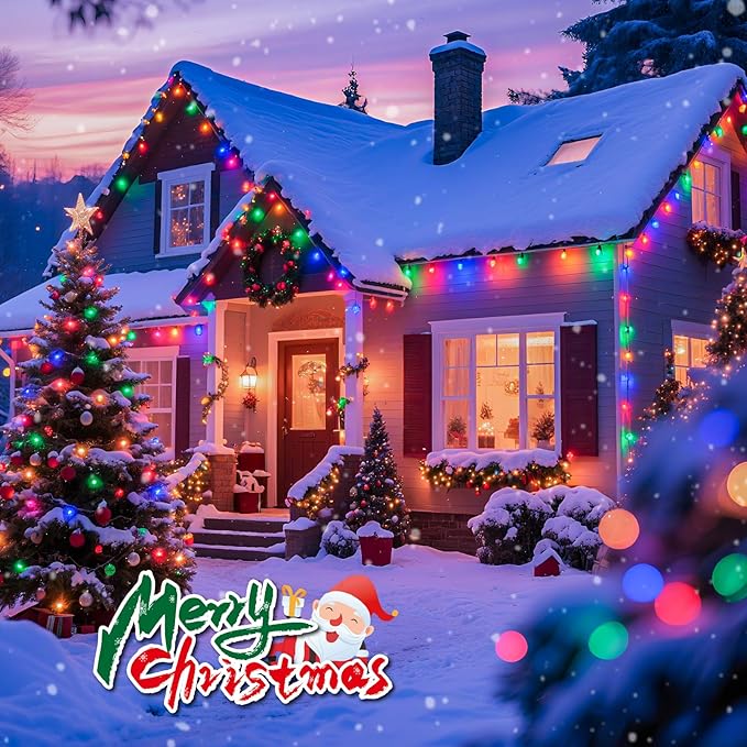 Brightown C9 LED Replacement Christmas Bulbs, 50 Pack Multicolor Shatterproof C9 Bulbs, Waterproof Commercial LED Holiday Bulb for Christmas String Light, E17 Intermediate Base, Dimmable