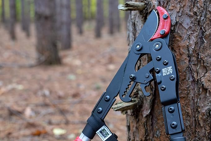EZ Kut G2 Tree Trimmer Ratcheting Branch Cutter. Heavy Duty Branch Cutter. 42 inch Extendable Anvil Hand Loppers. Tree Pruner Trusted Since 1988. Chops Thick Branches with Ease.