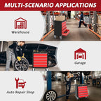 5 Drawers Rolling Tool Chest with Wheels, Portable Rolling Tool Boxes with Wheels, Tool Box Storage Cabinet with Locking System for Garage (BlackRed, 5 Drawers)