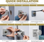 Mega Handles SUANA Privacy Door Knob for Hallway, Closet and Bathroom, Reversible Heavy Duty Design Door Knobs, Fits All Standard Door Sizes Screws Included - Satin Nickel (1 Pack)