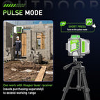 HueparPro Laser Level 3 x 360 Self Leveling Green Beam Laser Tool, High Accuracy Professional 3D Cross Line Laser with 8000mAh Rechargeable Li-ion Battery, Magnetic Bracket & Hard Carry Case ZK03CG