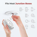 Hardwired Smoke and Carbon Monoxide Detector with Voice Alert,Wired Interconnected Smoke Alarm and Carbon Monoxide Detector Battery Backup,Fire Alarms and CO Detector for Home, 1-Pack