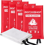 Mondoshop Fire Blanket for Home Kitchen Emergency - Fire Suppression Blankets Fireproof Blanket Fire Retardant Blankets for Car, Fireplace, Camping, Picnic, Grill