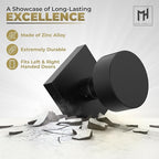 Mega Handles SUANA Dummy Door Knob for Hallway, Closet and Bathroom, Reversible Heavy Duty Design Door Knobs, Fits All Standard Door Sizes, Screws Included - Matte Black (2 Pack)