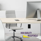 ENERLITES 10 Pack Black Decorator Receptacle with Screwless Wall Plate, Standard Electrical Wall Outlet, 15A 125V, Self-Grounding, 2-Pole, 3-Wire, 5-15R, UL Listed, 61502-TR-BKSID, Tamper Resistant