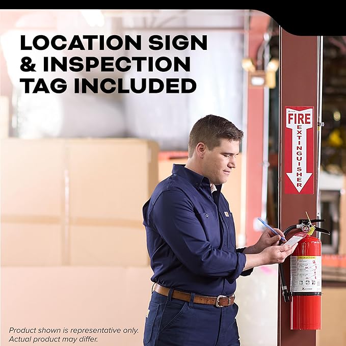 Kidde Commercial-Grade Fire Extinguisher for Office, Schools, Rechargeable 1A10BC