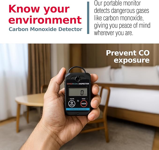 Inspector 2 Portable Carbon Monoxide Detector with Visual & Audio Alerts – Professional-Grade Digital CO Detector for Industrial & Commercial Applications