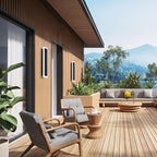 Aipsun 2 Pack Modern Black LED Outdoor Wall Light, 11.8x3.54x1.73 inches, 10W, 1000 Lumen, Warm Light, Waterproof IC Driver, Hardwired, for Porch, Balcony, Yard, Home