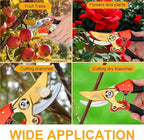 Heavy Duty Pruning Shears，Garden Scissors & Clippers with Red-BIDMLI 8.66" SK5 Steel Blades & Aluminum Alloy Handles, Tree Branch Cutter, Ideal for Thick Branches, Dry Twigs, Flower Pruning Tool.