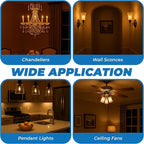 OHLECTRIC CA8 Incandescent Flame Tip Light Bulb (4-Pack) 25 Watt, Candelabra Base E12, Dimmable Bulbs, 2700K Soft White, 210 Lumens, Decorative Candle Bulb for Chandeliers, 1500 Hour Life, 120V