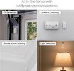 Home Security System - Wired Keypad Sensor Hub, (2) 8-in-1 Sensors, 24/7 Professional Monitoring + Pro 5S Outdoor Spotlight Bundle - No Contract Required, Alarm System for Home Security