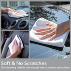 Greenfound Microfiber Cleaning Cloth Roll -80 Pack, 11.5x11.5, Tear Away Towels, Reusable and Washable Rags, White