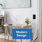 LIDER Black Minimalist Decorator Switch, Frameless Light Switch, On/Off Rocker Switch, Single Pole, Residential Grade, 3 Wire,15A 120-277VAC