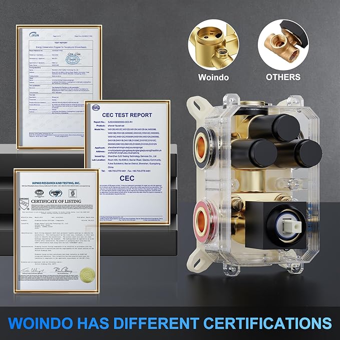 Shower Faucet Set, 10" Wall Mount Rainfall Shower System with 2 Rain Shower Head and Multi-function Handheld Head Push Button Diverter Shower Faucet Trim Kit Matte Black