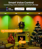 Recessed Lighting 6 Inch with App & Voice Control, 1200LM RGBCW Smart Ceiling Light Work with Alexa & Google, Dimmable LED Recessed Lighting 6 Inch with Timer Music Sync Can Lights, 6 Pack