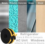 Closed Cell Window Insulation Weather Stripping, Insulation Tape for Door, Soundproof Door Weather Stripping, Adhesive Foam Gasket Tape, Anti-Bug, Weatherproof (1 in x 1 in x 13Ft)