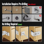 Door Lock Hasp Latch, 90 Degree Solid 304 Stainless Steel File Cabinet Hasp Lock Latch, Extra Thick Gate Lock Hasp Padlock with Keys Brushed Finish (1.96 Inch, Silver)