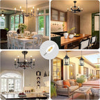 Depuley LED Light Bulbs E12: 12-Pack Candelabra Light Bulb 4W Candle Bulb Equivalent 40W - Edison Vintage Bulbs Soft White 2700K C35 Clear Bulb 500 LM 80+CRI Non-Dimmable