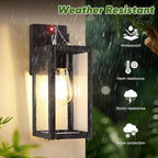 2-Pack Upgraded Motion Sensor Outdoor Wall Lights, 13” Dusk to Dawn Porch Lights Outdoor Wall Sconce Lanterns, 3 Lighting Modes Exterior Lighting Fixtures, Brown Outside Lights for House Patio Garage