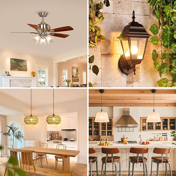 VOLIVO 12 Pack LED Light Bulbs, 60 Watt Equivalent A19 LED Bulb, Soft White 2700K, 9W E26 Standard Base, UL Listed 800 Lumens 120V, Non-Dimmable, Energy Saving Lightbulbs for Bedroom Indoor