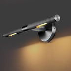 Hardwired Black 19" Knurled Picture Lights, Rotatable 360°Picture Lights for Wall, Art Lights, Gallery Light, Museum Lights for Wall Art, Picture Frame Light, Sconce Light, Include Bulb