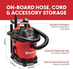 Vacmaster 3.2-Gallon* 2.5 Peak HP Wet/Dry Vacuum – VHB305M 1101