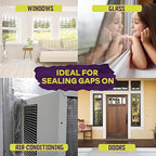 ATack Weather Seal Tape for Windows and Doors 2" x 30yds (3-Pack) - Keep Cold Out for Winter, Residue-Free Stripping, Air Conditioner Sealing