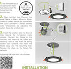 ASD 6 Pack LED Recessed Lighting 6 Inch 12W, 5 CCT 2700K-5000K CRI90+, IC Rated Ultra Thin Dimmable Ceiling Lights with J Box, Canless Wafer Downlight, Round Slim Panel Light, Energy Star ETL, Black