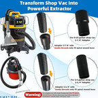 Happy Tree Hand Tool with Large 7-1/2" Clear Head for Upholstery & Carpet Cleaning, Turn Wet-Dry Vac into an Extractor, Detailing Wand Extractor Vacuum Cleaner