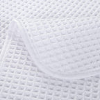 POLYTE Microfiber Lint Free Washcloth Face Towel, 13 x 13 in, 4 Pack (Waffle Weave)