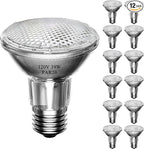 Par20 Halogen Flood Light Bulb, 39W 120V PAR20 Light Bulb, Dimmable, E26 Base, 2700K Warm White, 3000 Hours for Indoor Range Hood, Track Oven, Ceiling Can Lamp（12Pack）