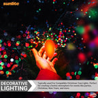 Sunlite Incandescent C9 Colored Night Light Bulb, 7 watts, 120 Volts, Intermediate E17 Screw Base, 2000 Rated Hours, Christmas-Lights Nightlight, Orange, 25 Pack