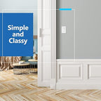 LIDER Minimalist Design Matte Finish Lighted 4-Way Decorator Light Switch, Four Way Frameless Rocker Switch, Residential/Commercial Grade, 15A 120V/277V, UL Listed, LS15-4W-W, White