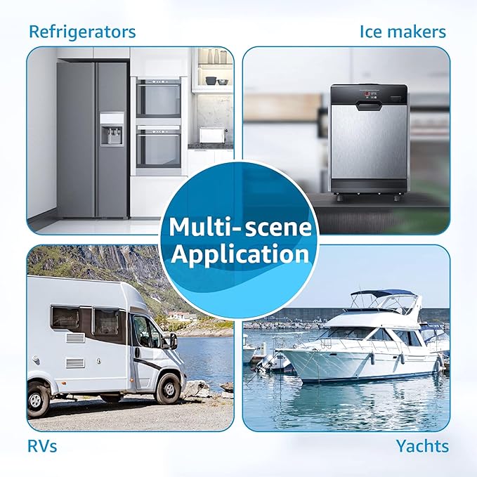 AQUA CREST FF35 Inline Water Filter Replacement, 1/4" Quick-Connect Replacement for Refrigerator, Post-Carbon Filter for Reverse Osmosis Systems, NSF/ANSI 42 Certified, 6-12 Months(NO Fittings)