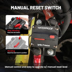 RED WOLF 60 Amp Circuit Breaker W/Ring Terminal 6 Gauge Connector Manual Reset Switch for Boat Trolling Motor Marine ATV Trailer Vehicles Stereo Audio Electronic Battery Solar System Inline Fuse