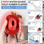 Saillong 3 Set Universal Toilet Tank Replacement Kit, Include Fill Valve, 2 Inch Low Flow Rubber Flapper, Side Mount Toilet Flush Brass Handle, Adjustable, Quiet, Easy Install Repair Kit