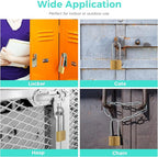 US-81/40L-2P Long Shackle Keyed Padlock (Keyed Alike, Waterproof, Solid Brass Lock) for Sheds, Storage Unit, School, Gym Locker, Fence, Toolbox, Hasp, Storage- 1-9/16 in. (40 mm L) *2