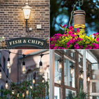 Jensense Edison LED Light Bulbs 8Watt Dimmable, 2700K Warm White, E26 Base, 60W Equivalent, Vintage Style, 800lm, CRI 90, Clear Glass, 24 Pack