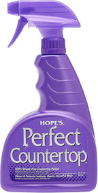 HOPE'S Perfect Countertop Cleaner and Polish 22-Ounce, Streak-Free Multi-Surface Cleaning Spray, Safe on Stone, Laminate, CORIAN, Granite, Quartz, Marble, Pack of 1