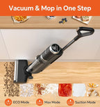 IMAGIC M3 Wet Dry Vacuum Cleaner, Cordless Vacuum Mop All in One for Hard Floors, Lightweight Floor Cleaner for Sticky Messes with Edge Cleaning, Self-Cleaning and Hot Air Drying, Grey