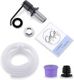 GAGALIFE Soap Dispenser for Kitchen Sink (Oil Rubbed Bronze) and Extension Tube Kit, Complete Brass Head, 40" Silicone Tube Connect to The Soap Bottle Directly, No More Top Refill